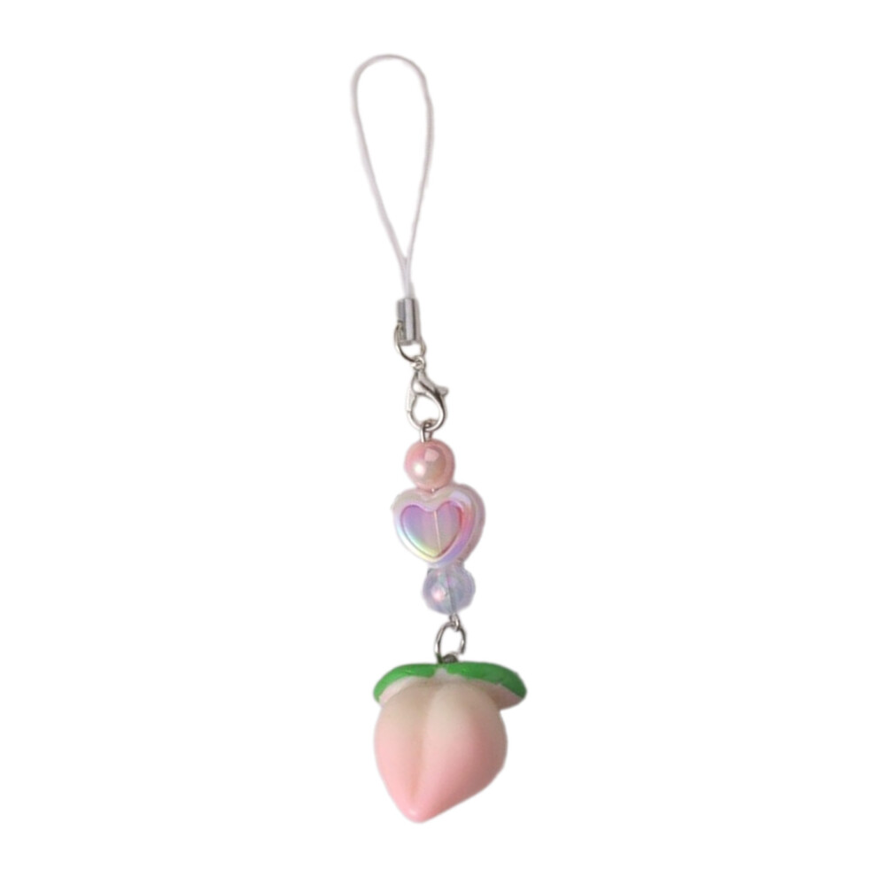 Acrylic Beaded Keychain Fruit Phone Chain Pendant-Section 1 7732000827792
