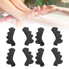 8 Stück Silikon Zehenspacer Überlappung Korrektor Unisex Schwarz