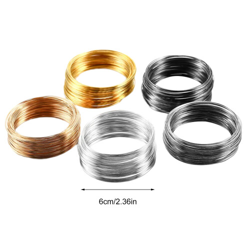Lot de 5 cercles de fil à mémoire de forme, ensemble de 2