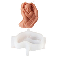 Moules 3D en Silicone pour bougies,-Tient un ange bébé avec
