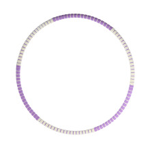 Detachable Stainless Steel Hula Ring 6 Sections Purple Gray 757g Exercise