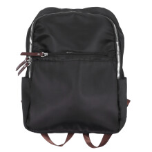 Zaino da ragazza impermeabile in nylon di grande capacità per scuola e viaggio, nero