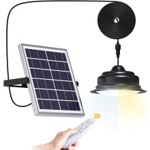 Luminária solar para galpão com sensor de movimento, à prova d'água IP65, controle remoto, luz solar mais brilhante para fácil instalação em