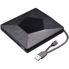 Külső CD/DVD meghajtó frissítése, fekete, hordozható és ultravékony CD/DVD +/- RW író, optikai CD-ROM meghajtó USB 3.0Type-C