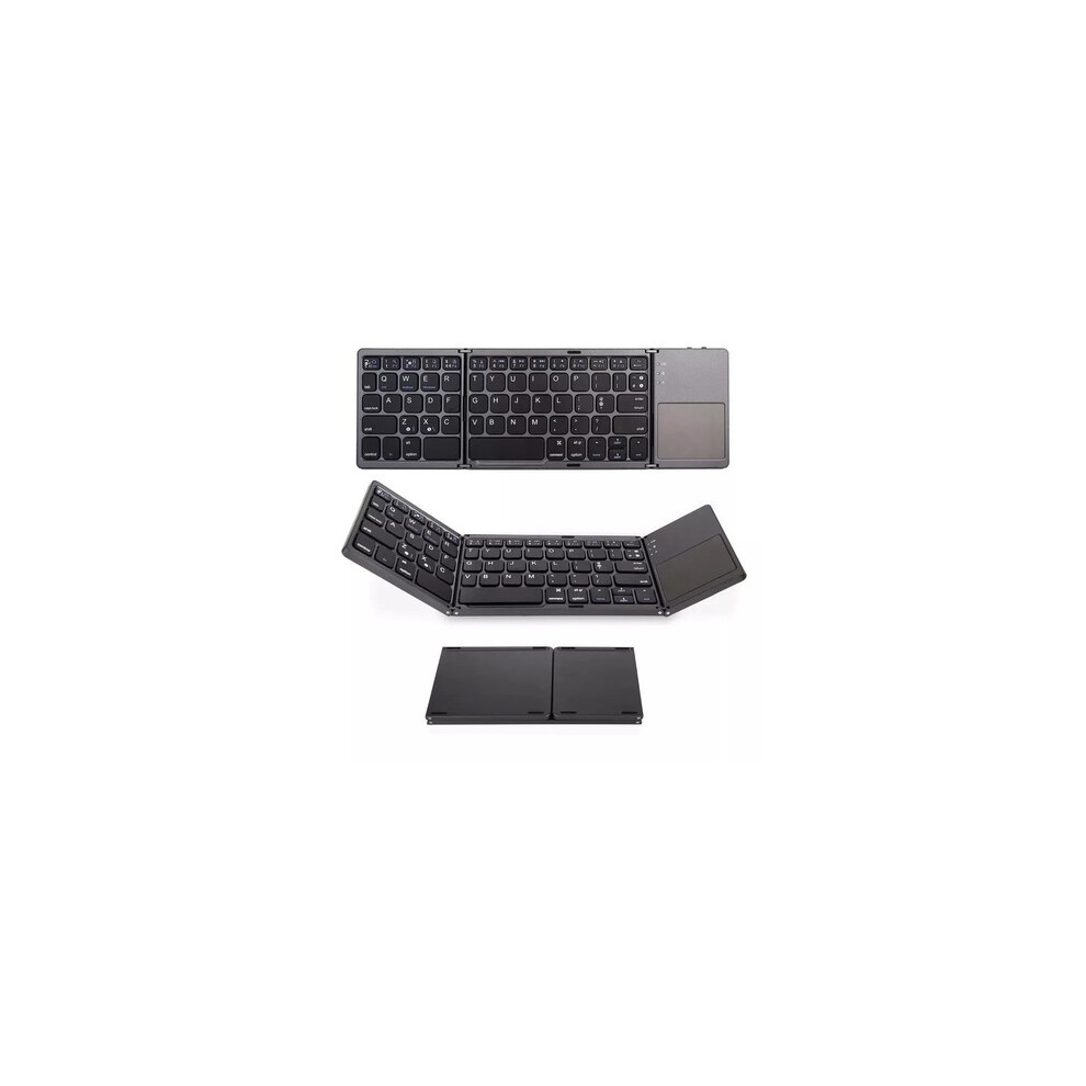 Compact Foldable Keyboard, Ergonomic Ultra Lightweight Wireless Design, Rechargeable Battery, Portable For On-The-Go Use, Cross-Compatible With 9448196579145