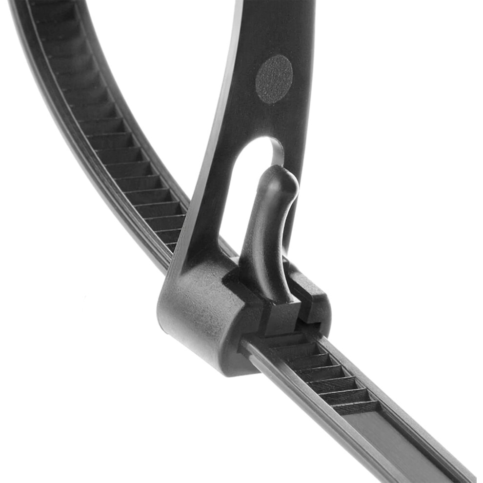 Releasable Heavy Duty Cable Ties, 11.8 Inch Adjustable Nylon Pa66 Zip Ties With Ultra Strong Latch, Supports Up To 50Lb Tensile Strength, Heat 9448196571064