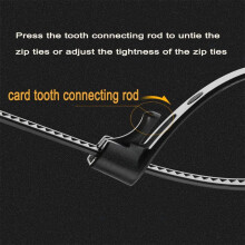 Bridas de cable resistentes, bridas de cable negras gruesas y ajustables, bridas reutilizables y liberables para uso multipropósito, uso en
