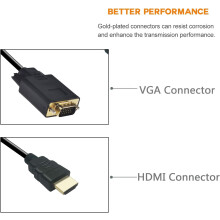 Digital-Analog-Signalwandler-Adapter, vergoldeter aktiver Videoadapter für nahtlosen Digital-Analog-Übergang, unterstützt 1080p-Auflösung,
