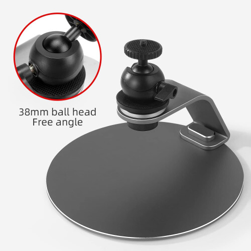 Aluminum Projector Stand, Desktop Projector Mount Base with 360 Degree Adjustable Ballhead Angle for Most Video Projectors, Elegant Design Portable 2