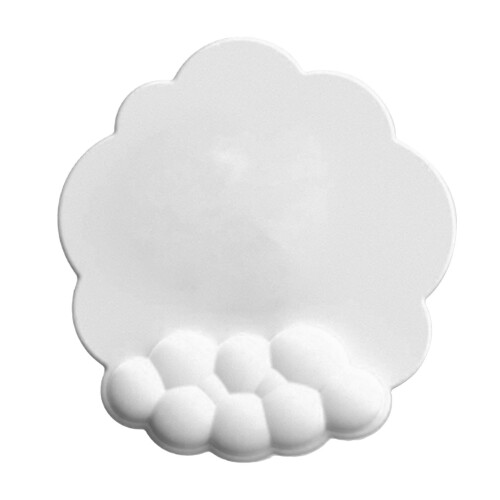 Cloud Mouse Pad Wrist Support, Memory Foam, 26.5x25x2cm, White 2
