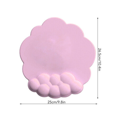Cloud Mouse Pad Wrist Support, Memory Foam, Pink, 26.5 x 25 x 2cm 1