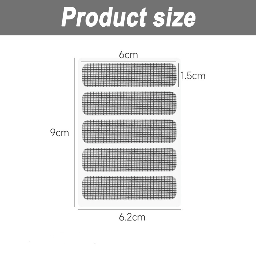 Self-Adhesive Window Screen Repair For Instant Fix, Durable Window Screen Mesh, Gray, 3-Layer Strong Adhesive Window Screen Mesh Tape For Wide 9169997034083