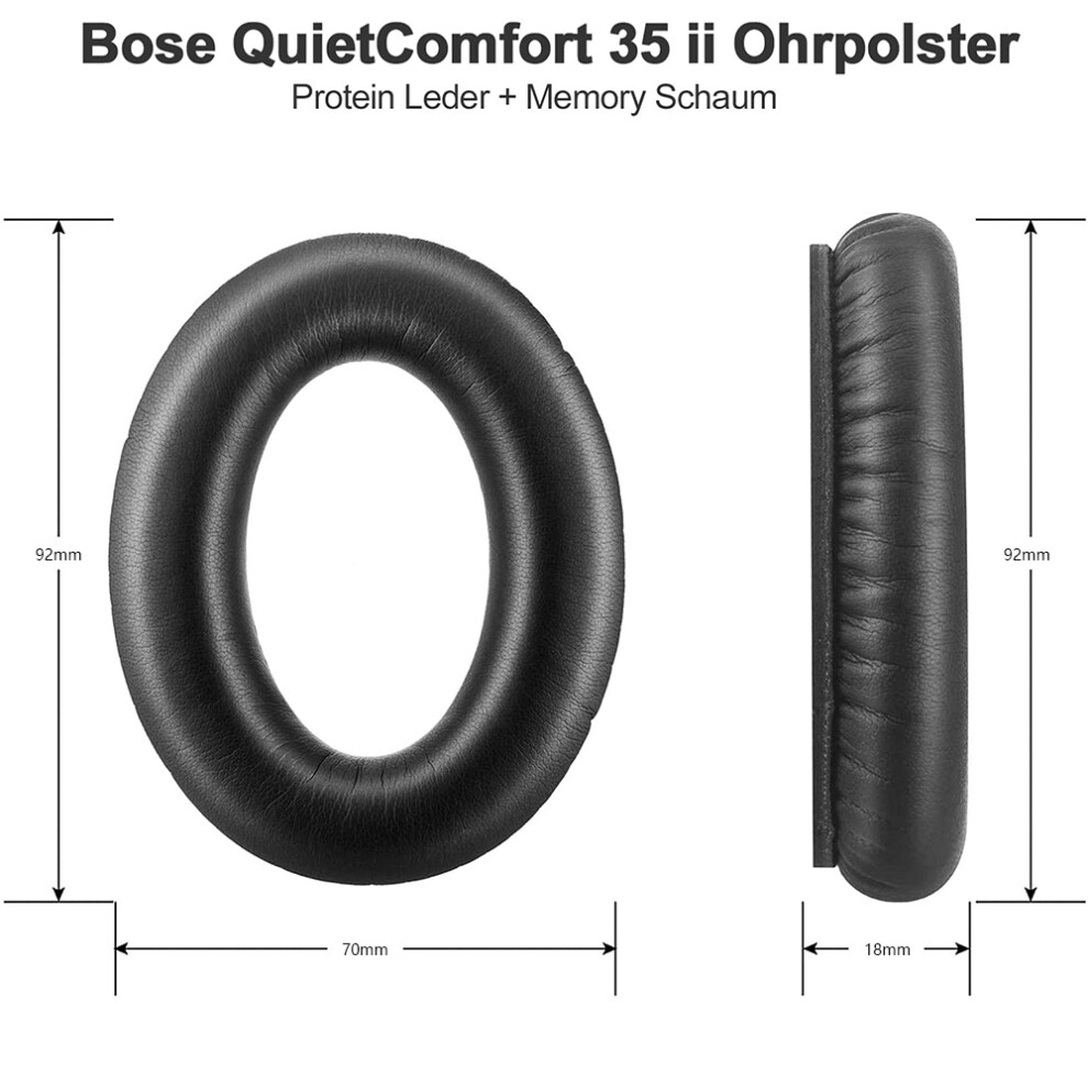 Earpads For Bose Quietcomfort 35 Ii Qc35 Ii Over-Ear Headphones, Professional Replacement Earpads With Noise Isolation Foam And Secure Fit, 9169997034557