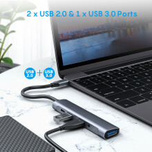 Versatile USB C Hub, 5-in-1 Multiport Adapter with USB 3.0, DisplayPort, PD Charging, Audio Jack, Perfect for MacBook Pro/Air M1, Compact Design for