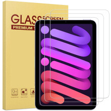 Slándáil do iPad Mini6 2021 le Cosantóir Scáileáin Gloine Tempered, a bhfuil Cruas Frith-Scratch 9H, Soiléireacht Ardghléine, agus Teagmháil