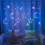 Luminárias pendentes mágicas em formato de estrela e lua, luzes de Natal multicoloridas com comprimento extensível, 8 modos com controle remoto, 4