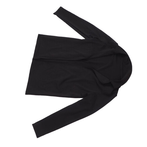 Damen schwarze offene Front-Businessjacke, Größe L, Polyester