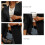 Damen schwarze offene Front-Businessjacke, Größe L, Polyester 5