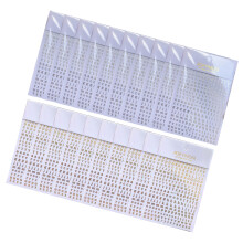 20 Stück Epoxid-Alphabet-Aufkleber für-Gold x Silber 1