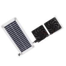 50W Solar Panel Fan Kit with Dual Exhaust for Greenhouse, Shed, Chicken Coop