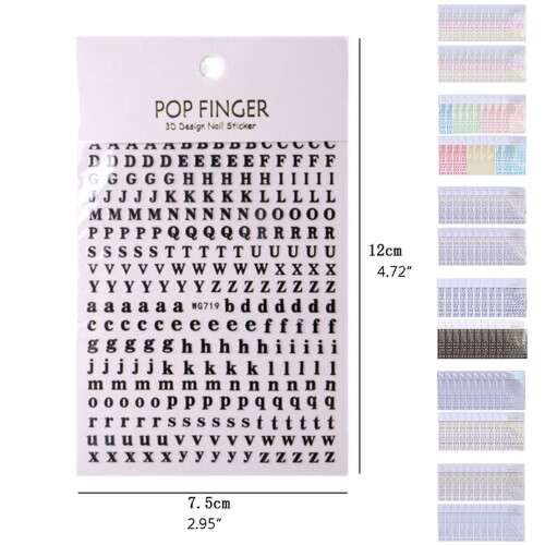 Autocollants alphabet époxy pour Scrapbooking,-or x argent 1 1