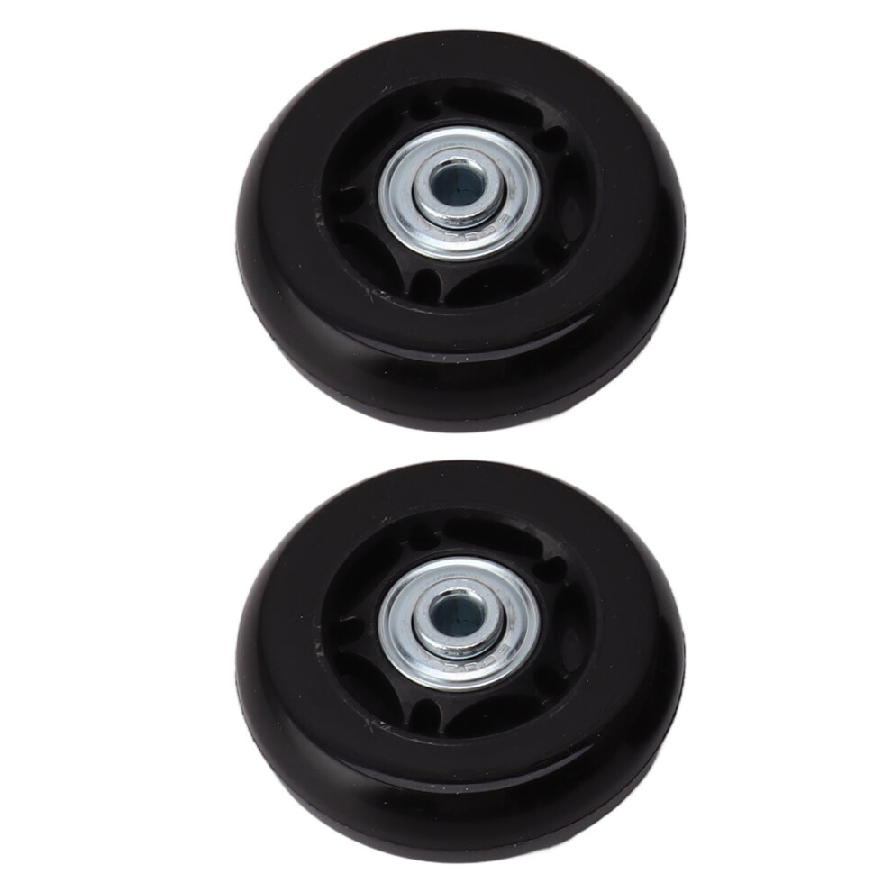 2Pcs Luggage Wheels 72X24mm Pu Rubber Noiseless Swivel Casters Replacement 3011375243630