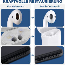 Reinigingshulpmiddel voor oordopjes, 4-in-1, draagbaar ontsmettingsmiddel voor oordopjes, telefoons, laptops en meer, inclusief fluwelen spons en