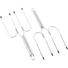 Professional Quality, Stainless Steel Turkey Lifters, Set Of 2, Roast And Poultry Handling, Multipurpose Carving Forks, Ergonomic Handle, Sharp