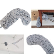 Extendable Duster with Telescopic Extension Pole, Bendable Microfiber Head for High Ceilings and Ceiling Fans, Flexible Design Washable Duster for
