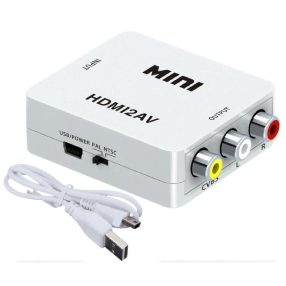 Elegant Video Converter, Av/Rca To Hdmi For Seamless Integration, Supports Ntsc And Pal Standards, Compact Size For Portability, No Additional 9405630567915
