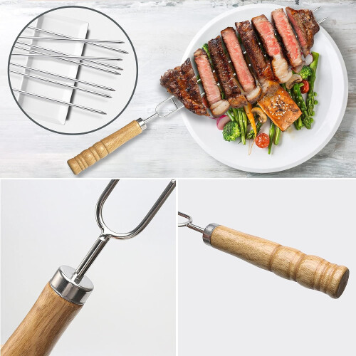 Grill Master's Choice, Σουβλάκια Κεμπάπ Μεγάλο Μέγεθος Εύκολη Αφαίρεση Τροφίμων 1