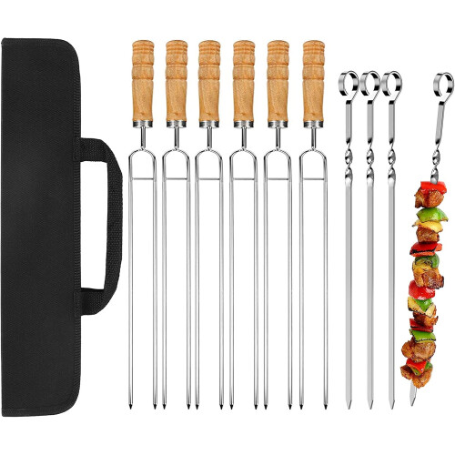 Grill Master's Choice, Σουβλάκια Κεμπάπ Μεγάλο Μέγεθος Εύκολη Αφαίρεση Τροφίμων