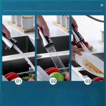 Rivoluziona la tua routine in cucina, aeratore per rubinetto con testina a spruzzo a tre funzioni con silicone autopulente, garantisce una pulizia