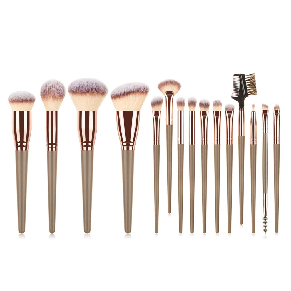 Versatile Brush Set, 15PCS Non-Slip Handle Makeup Brushes, Hypoallergenic Synthetic Bristles For Cruelty-Free Application