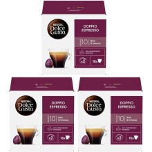 NESCAFÉ DOLCE GUSTO DOPPIO Espresso Coffee Pods x16 (PACK of 3, Total 48 Pods) Double Espresso Coffee Capsules