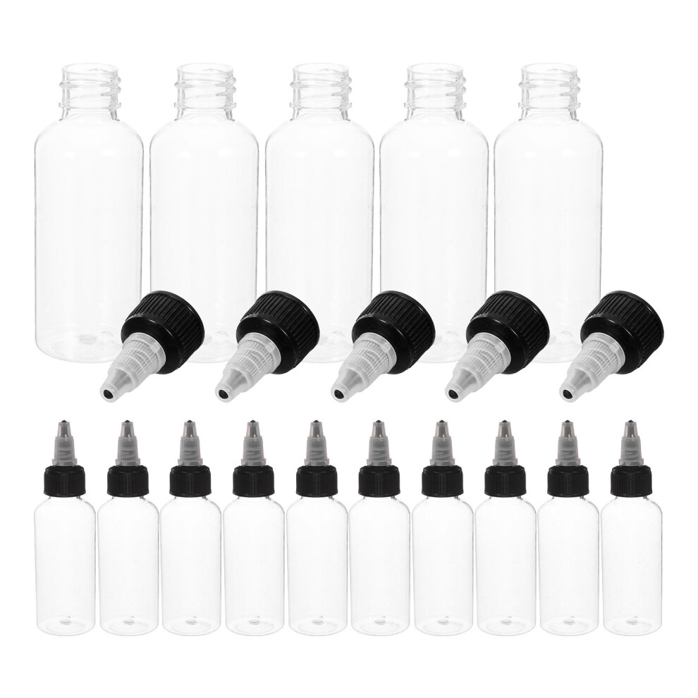 Vaguelly 60Pcs Clear Squeeze Bottles With Needle Tip For Paint And Craft Use