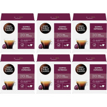 NESCAFÉ DOLCE GUSTO DOPPIO Espresso Coffee Pods x16 (PACK of 6, Total 96 Pods) Double Espresso Coffee Capsules