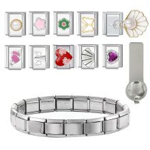 Ensemble de bracelets à breloques de styles italiens, accessoire