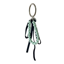 Sweet Ribbon Bowknot Pearls Keychain Pendant Fashion-Green