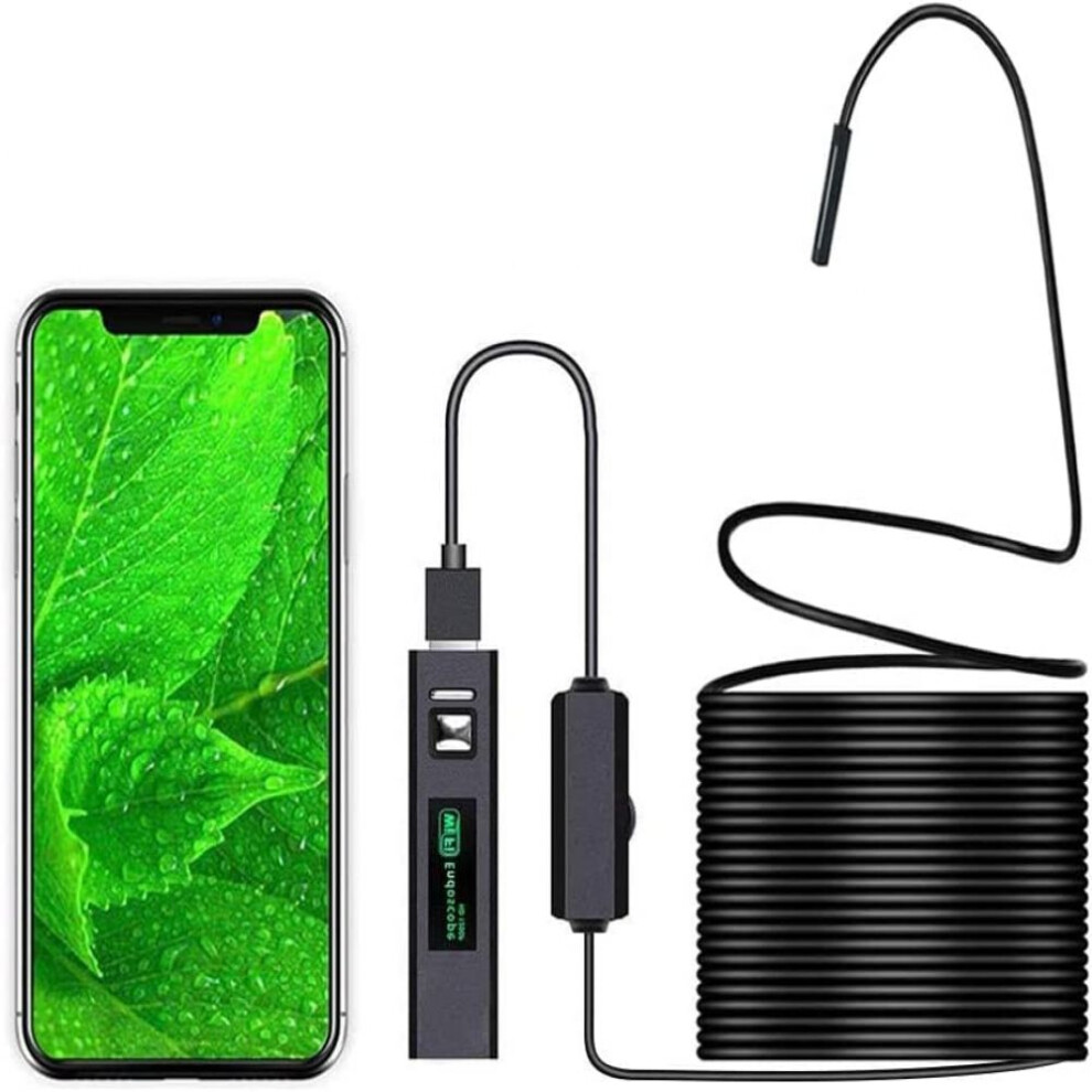 Hd Industrial Endoscope With 1920P Borescope Camera With Adjustable Led Brightness, Flexible Semi-Rigid Cable For Obstacle Navigation, Light 9128293762731