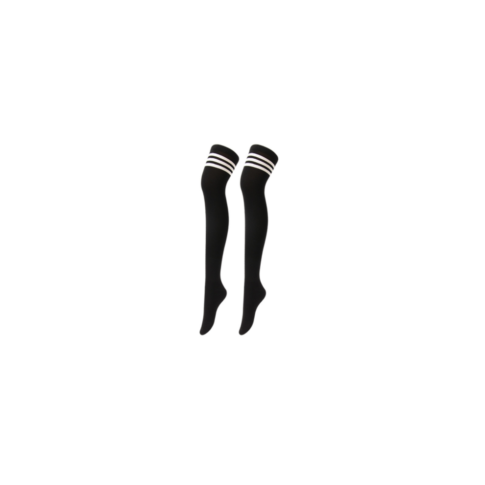 Leg Warmers for Women, Stretchy Fit Over The Knee Socks with Cotton Spandex Material Thigh High Socks, Striped Long Knee High Stockings with