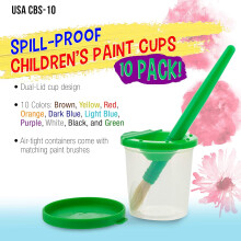Creative Artist's Palette: Mess-Free No Spill Paint Cups, High Quality Plastic, Dual-Lid System For Fresh Paint Sessions, Ideal For Preschool Art
