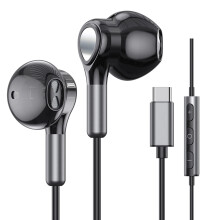Comfortable Design USB C Headphones, Engineered for Extended Wear with HiFi Digital Surround Sound and Crystal-Clear Microphone, Compatible with