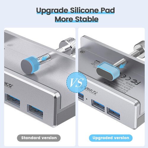 Κόμβος USB3.0 από κράμα αλουμινίου με ρυθμιζόμενο κλιπ, σχεδιασμός εξοικονόμησης 2