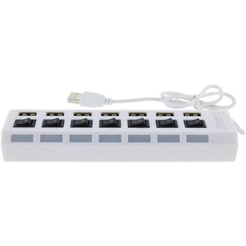 Υψηλής ταχύτητας USB2.0 Hub, συμπαγής συσκευή plug and play με μπλε ενδεικτικές λυχνίες LED 1