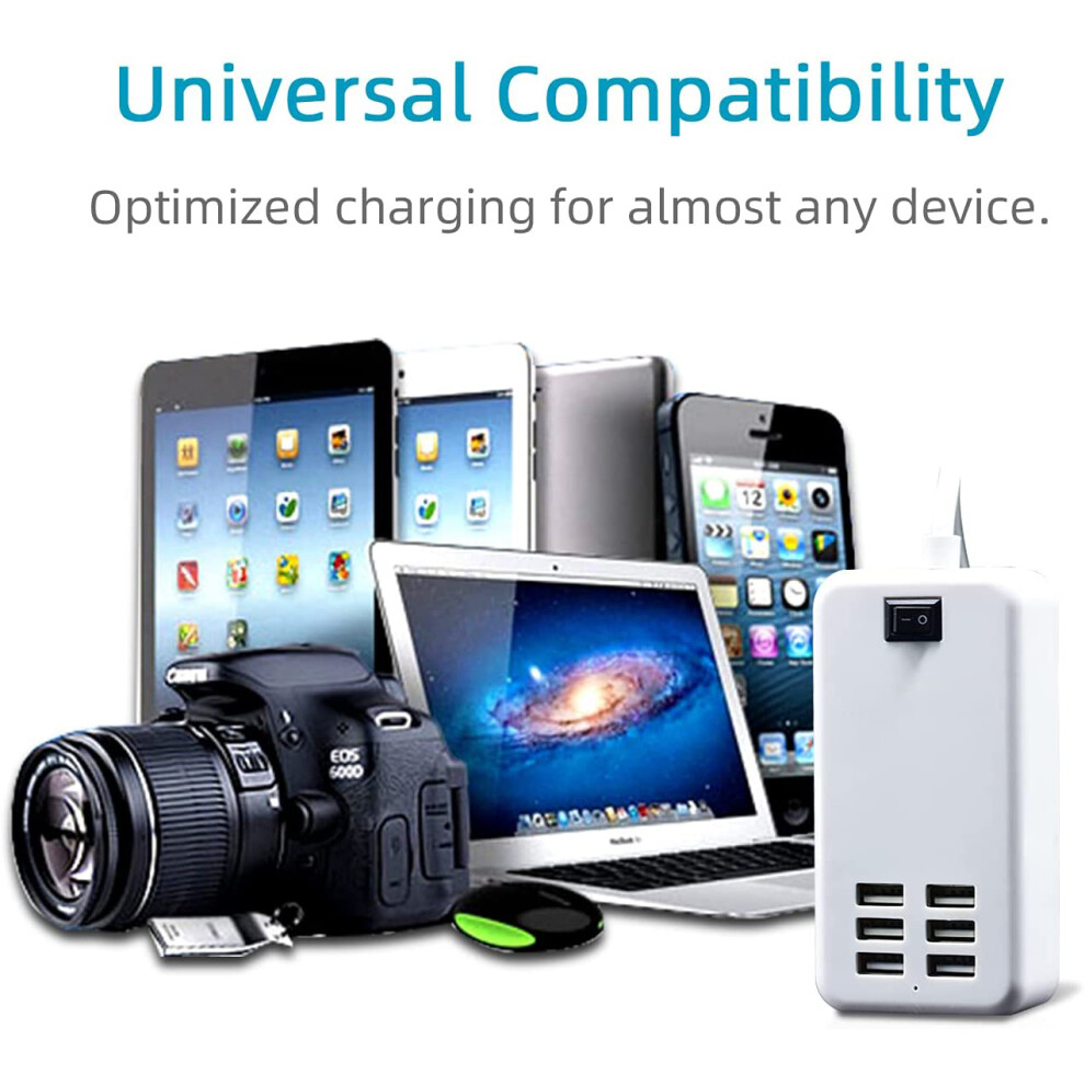 Universal Smart Usb Charging Station, Advanced Technology For Safe & Fast Charging, Power Hub Strip With Overload Protection For Multiple Devices 9169997074386