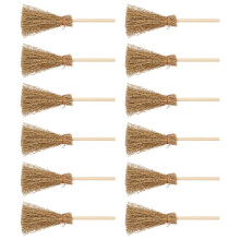 5Pz Scopa Strega Artigianale Decorativa Per Party Halloween Famiglia