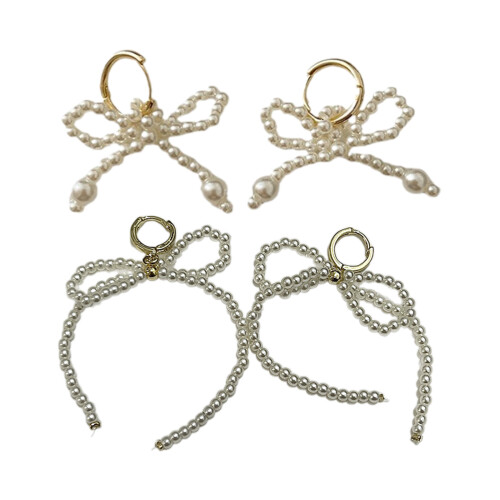 Handmade Bowknot Pendant Earrings Bowknot Dangle-Short style 2