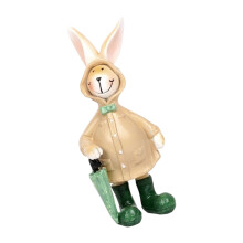 Figurine de lapins en résine, Statue de-prends un parapluie