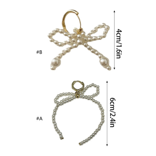 Handmade Bowknot Pendant Earrings Bowknot Dangle-Short style 1
